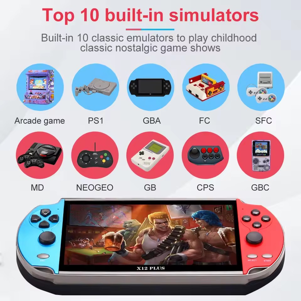 X7 X12 Plus Retro Handheld Vid - Gaming Console X7 recension och pris